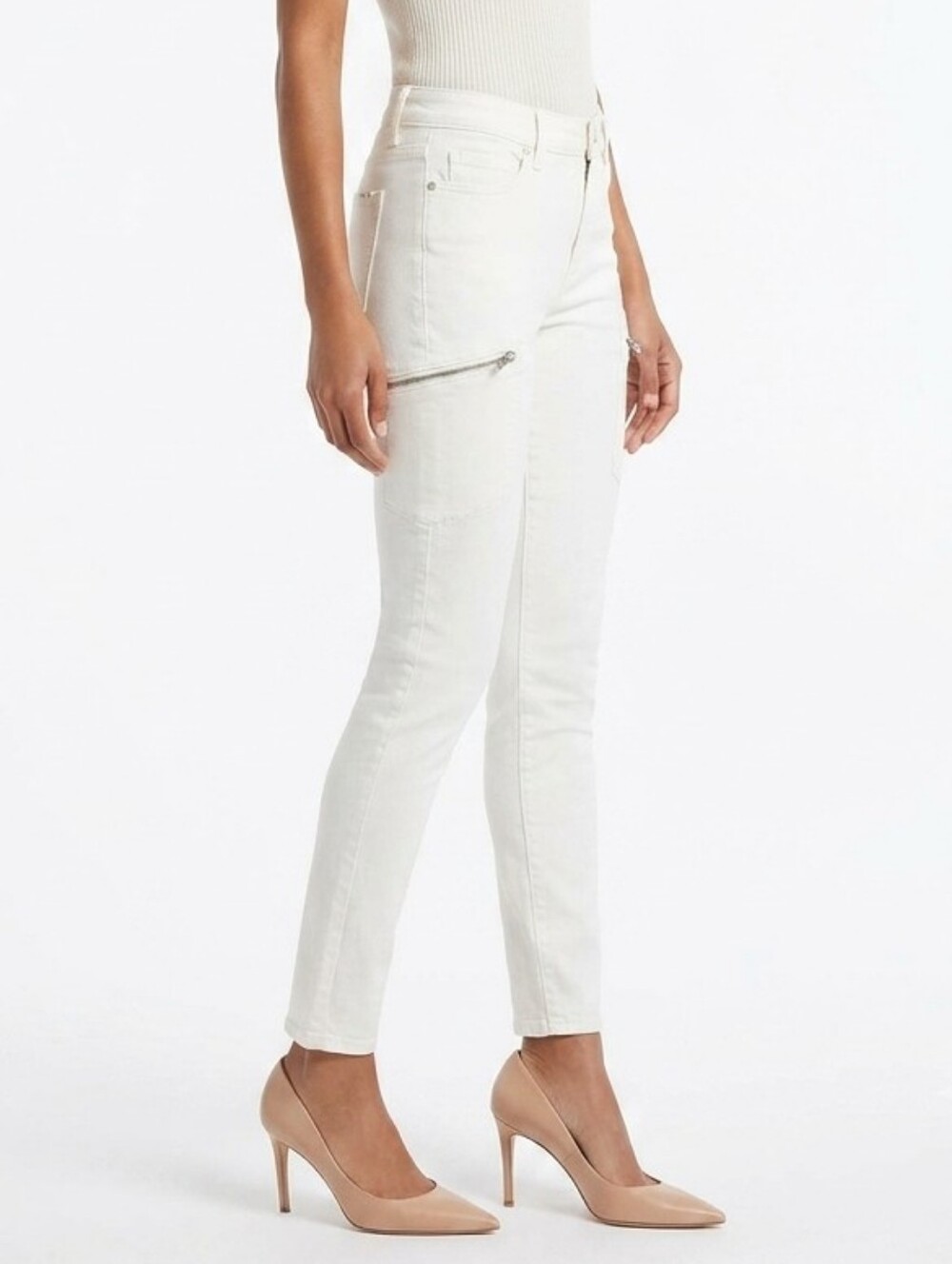White House Black Market Skinny Jeans White